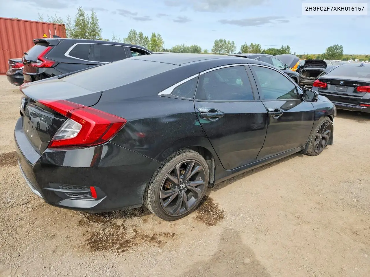 2019 HONDA CIVIC VIN 2HGFC2F7XKH016157 — фото 3