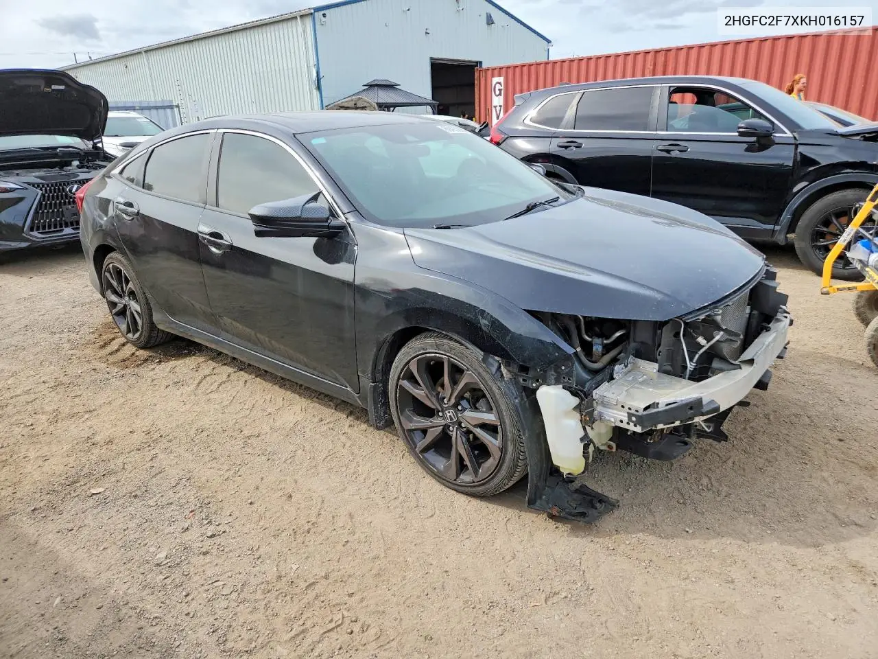 2019 HONDA CIVIC VIN 2HGFC2F7XKH016157 — фото 4