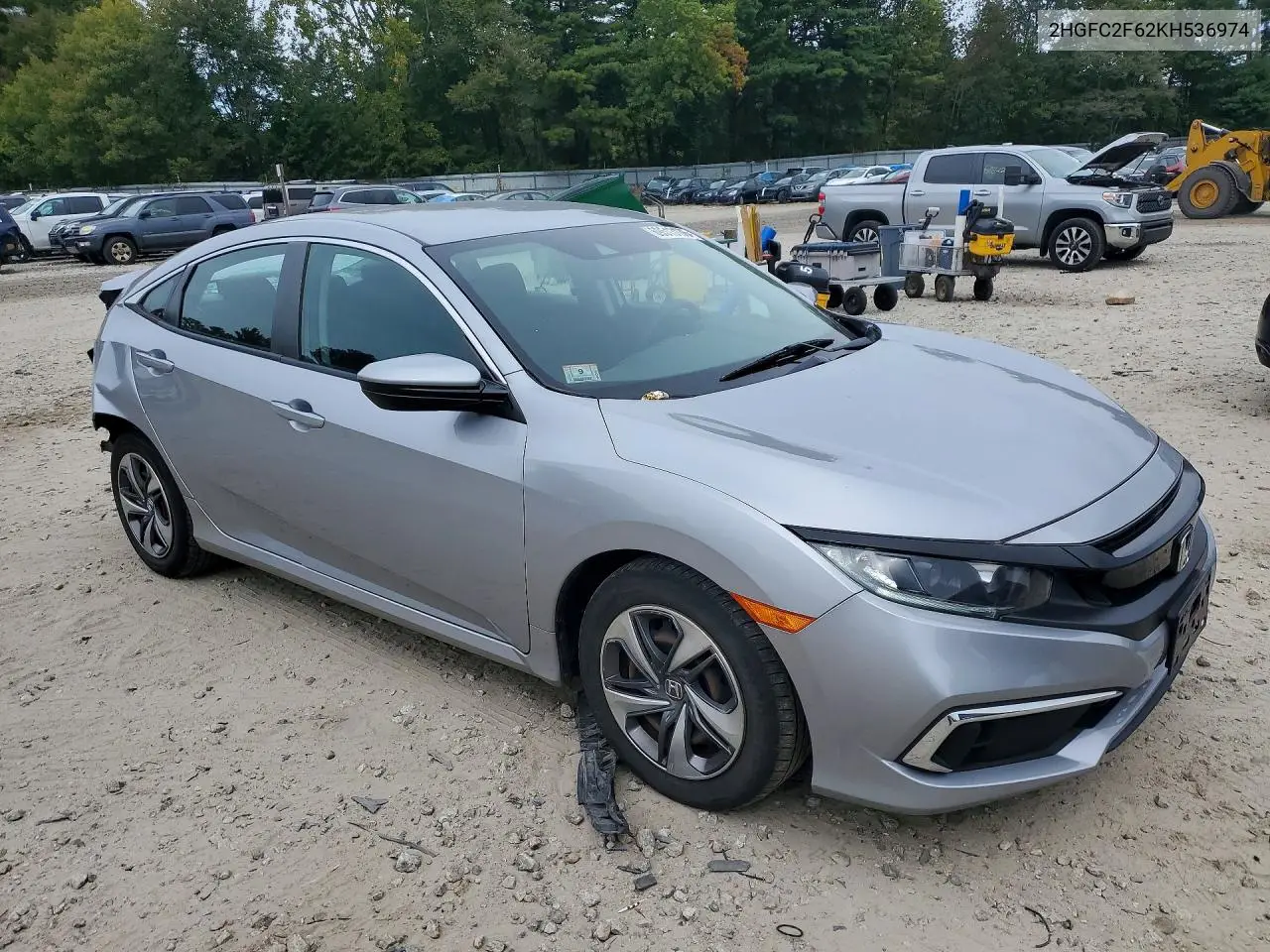 2019 HONDA CIVIC VIN 2HGFC2F62KH536974 — фото 4