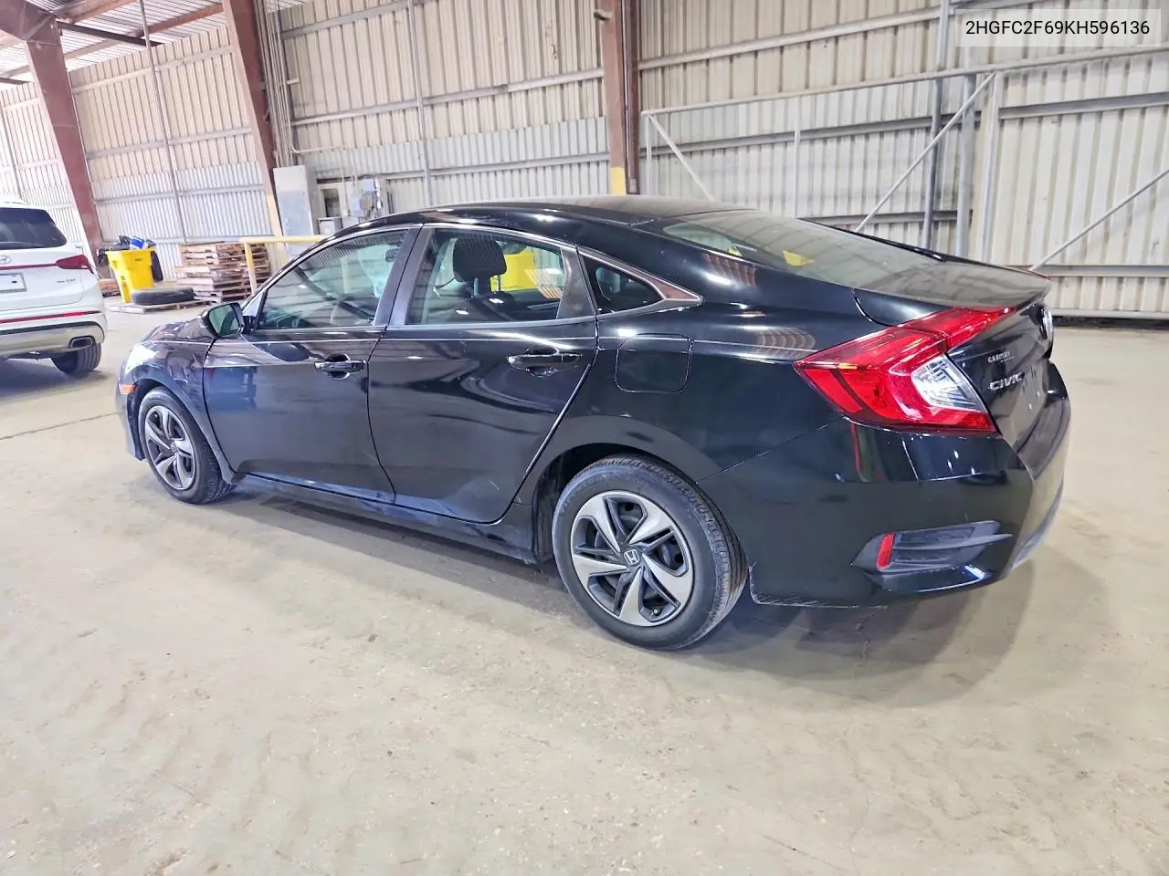 2019 HONDA CIVIC VIN 2HGFC2F69KH596136 — фото 2