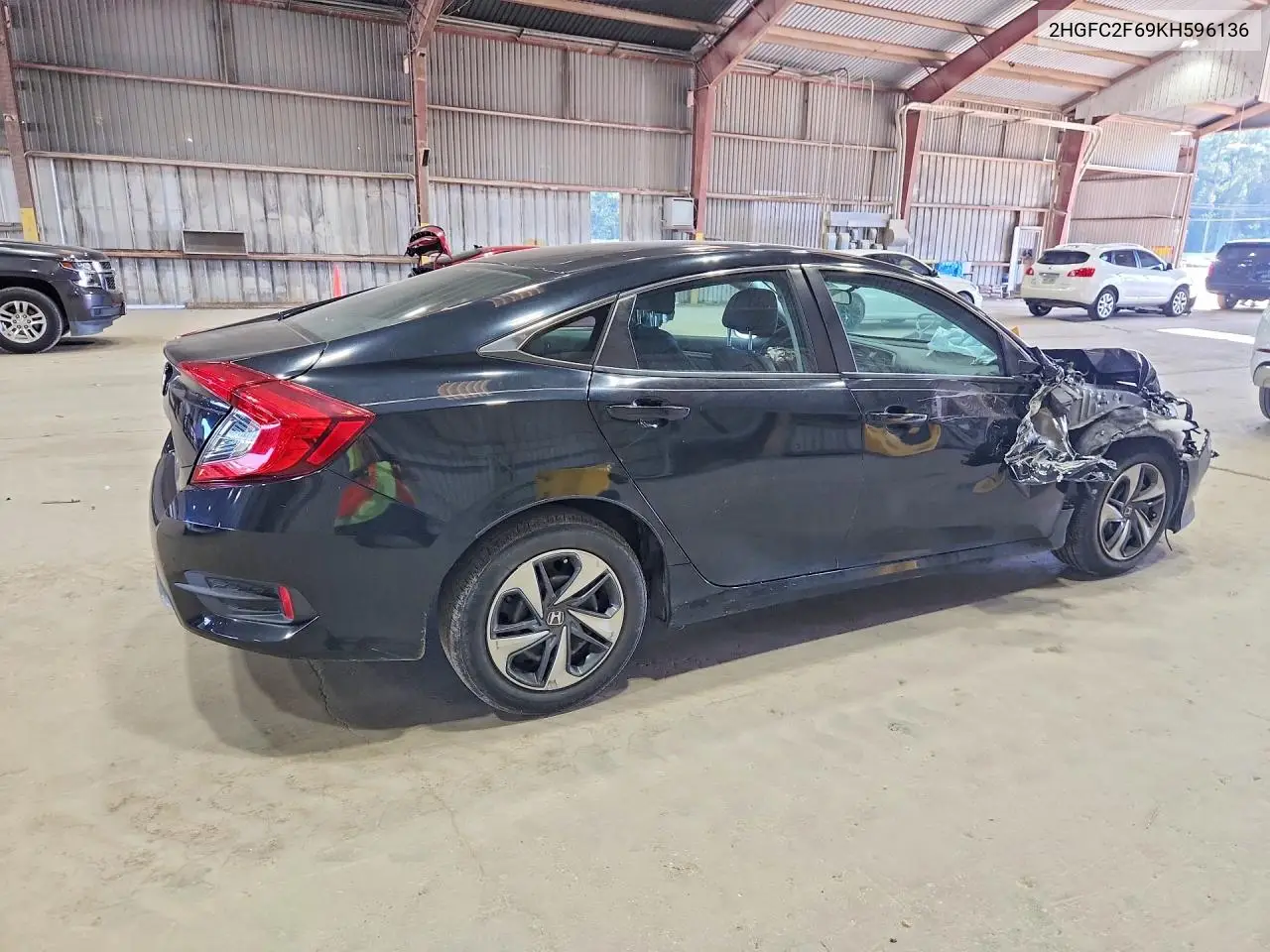 2019 HONDA CIVIC VIN 2HGFC2F69KH596136 — фото 3