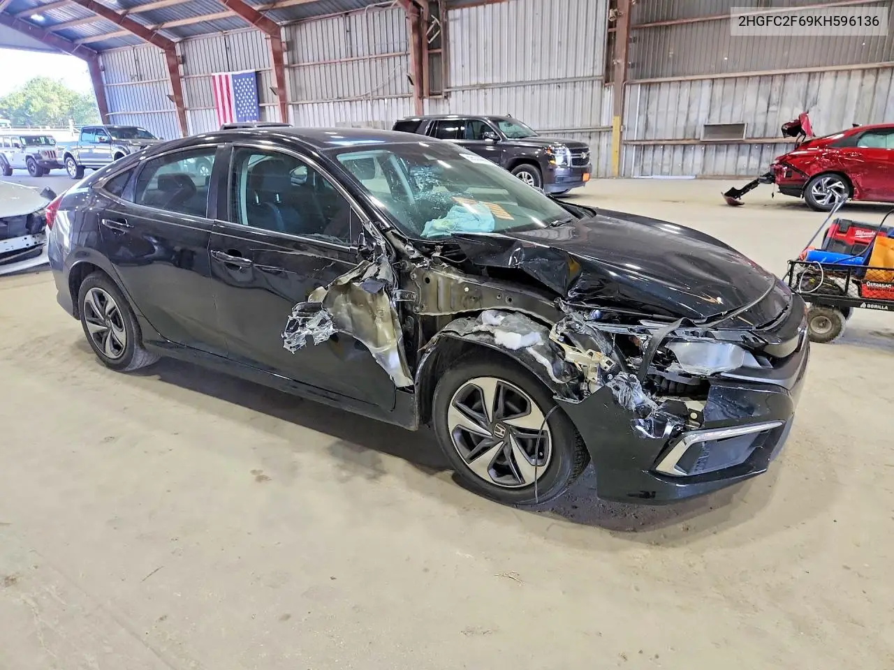 2019 HONDA CIVIC VIN 2HGFC2F69KH596136 — фото 4