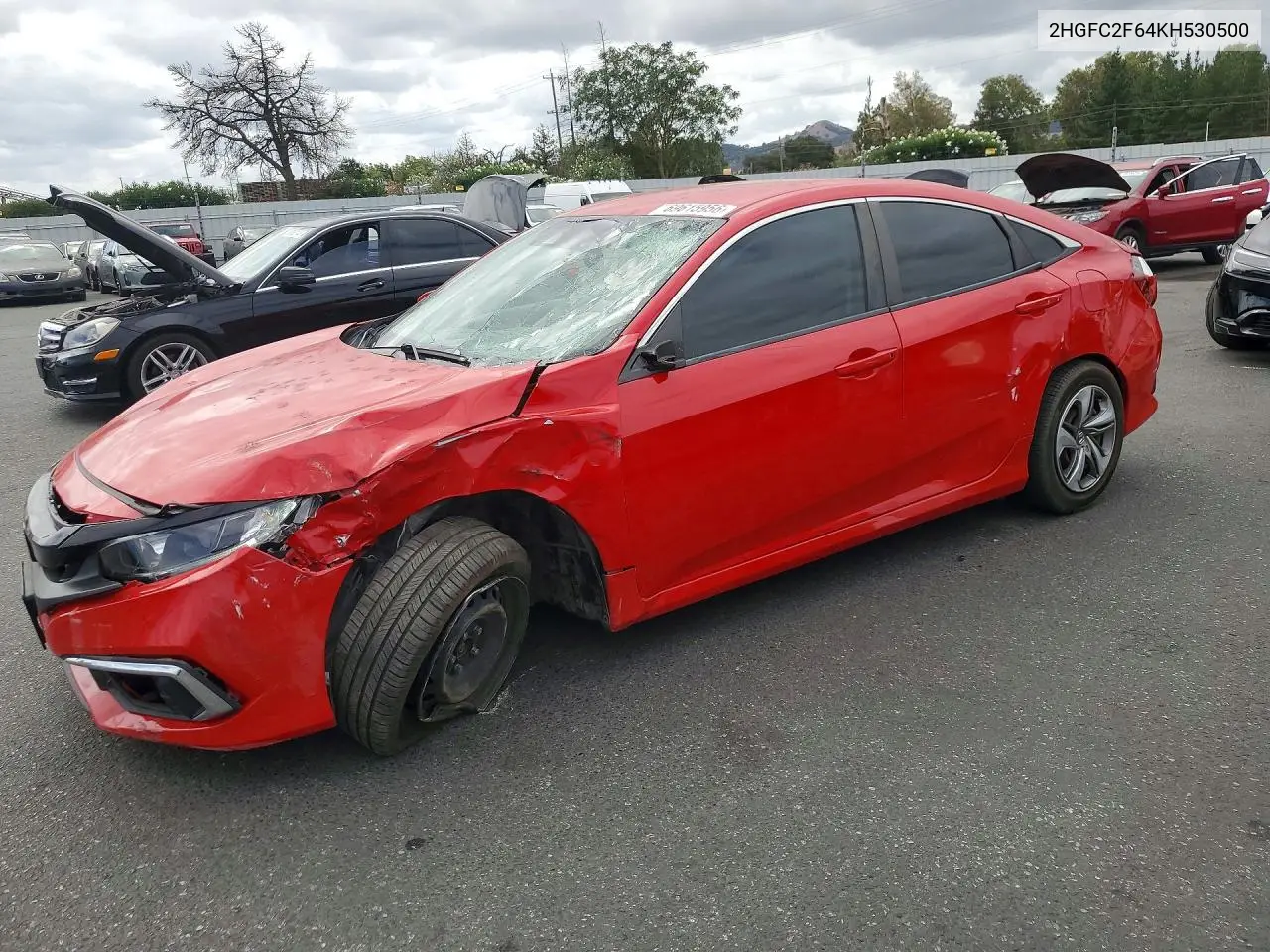 HONDA CIVIC 2019, VIN 2HGFC2F64KH530500