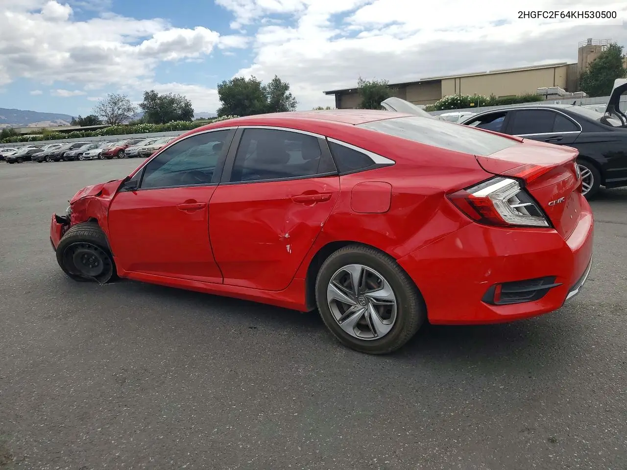 2019 HONDA CIVIC VIN 2HGFC2F64KH530500 — фото 2
