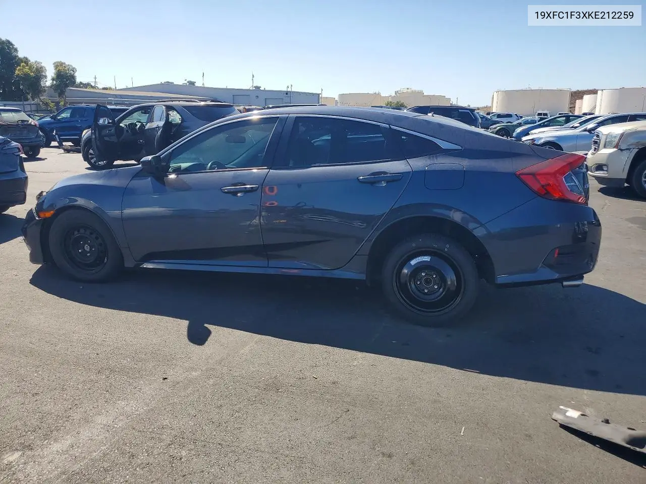 2019 HONDA CIVIC VIN 19XFC1F3XKE212259 — фото 2