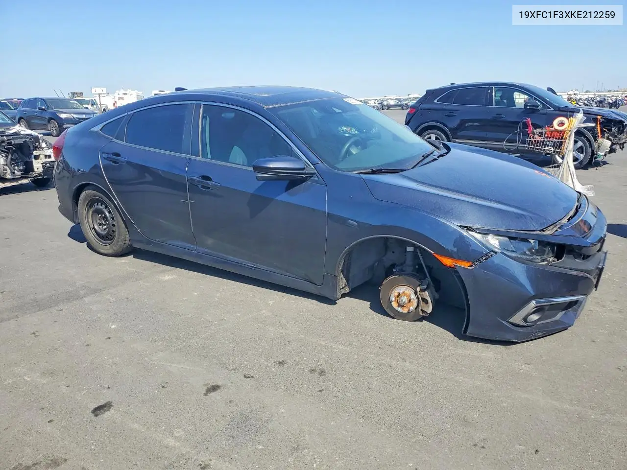 2019 HONDA CIVIC VIN 19XFC1F3XKE212259 — фото 4