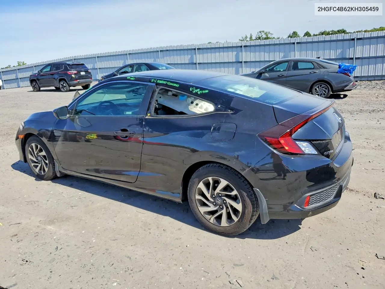 2019 HONDA CIVIC VIN 2HGFC4B62KH305459 — фото 2