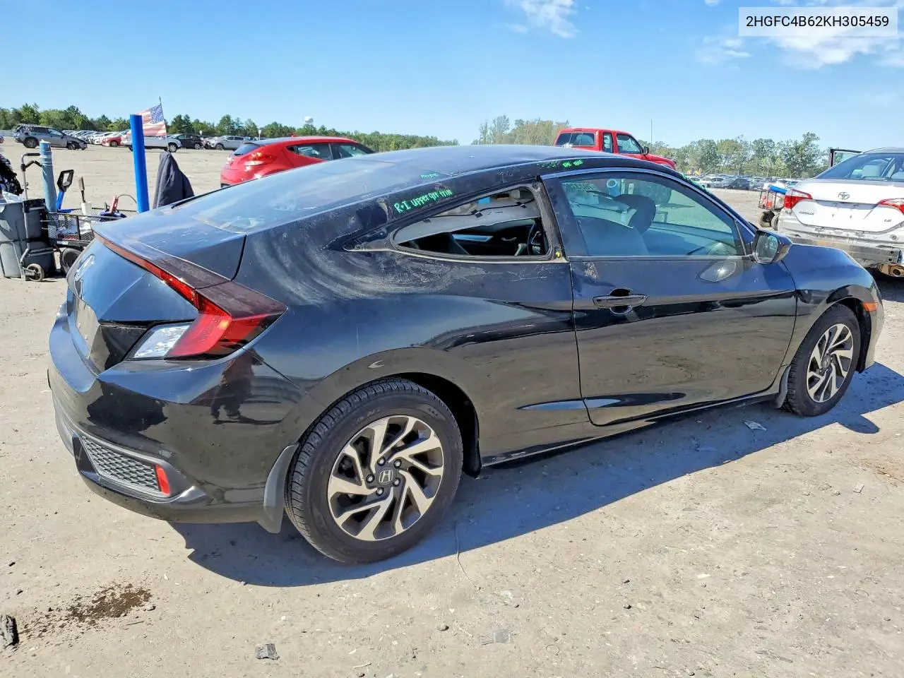 2019 HONDA CIVIC VIN 2HGFC4B62KH305459 — фото 3