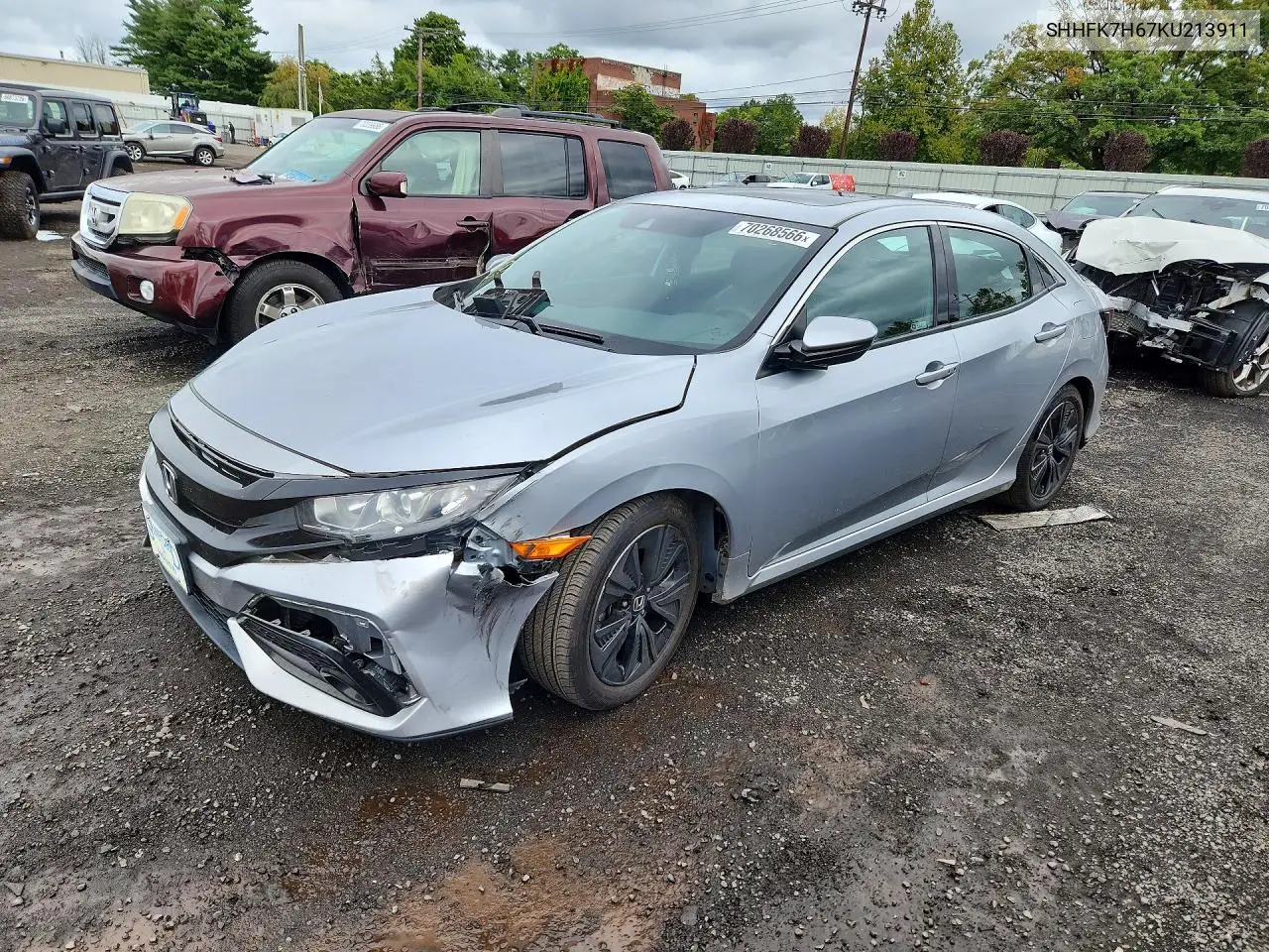 HONDA CIVIC 2019, VIN SHHFK7H67KU213911