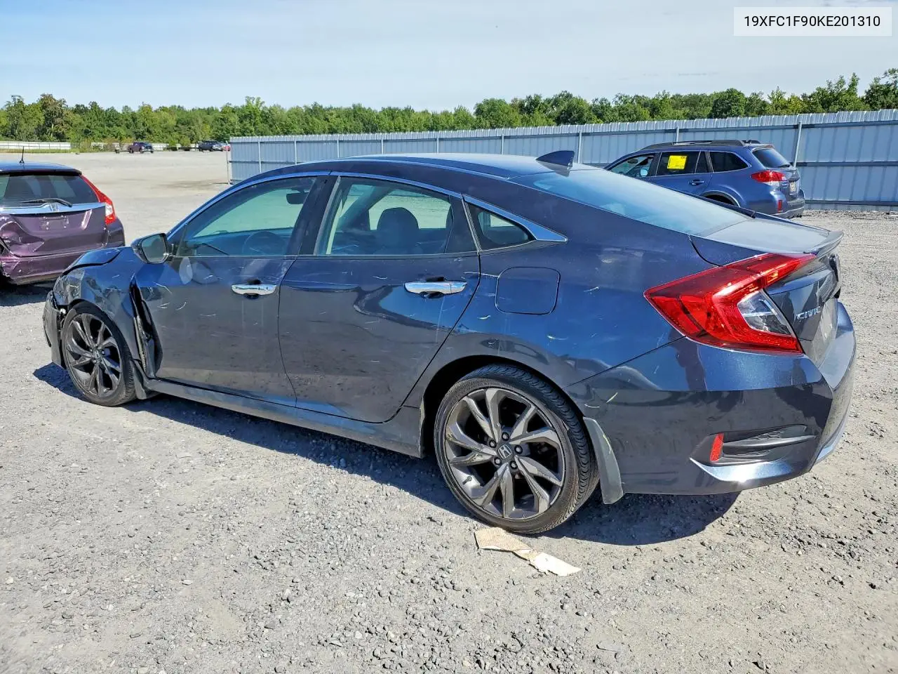 2019 HONDA CIVIC VIN 19XFC1F90KE201310 — фото 2