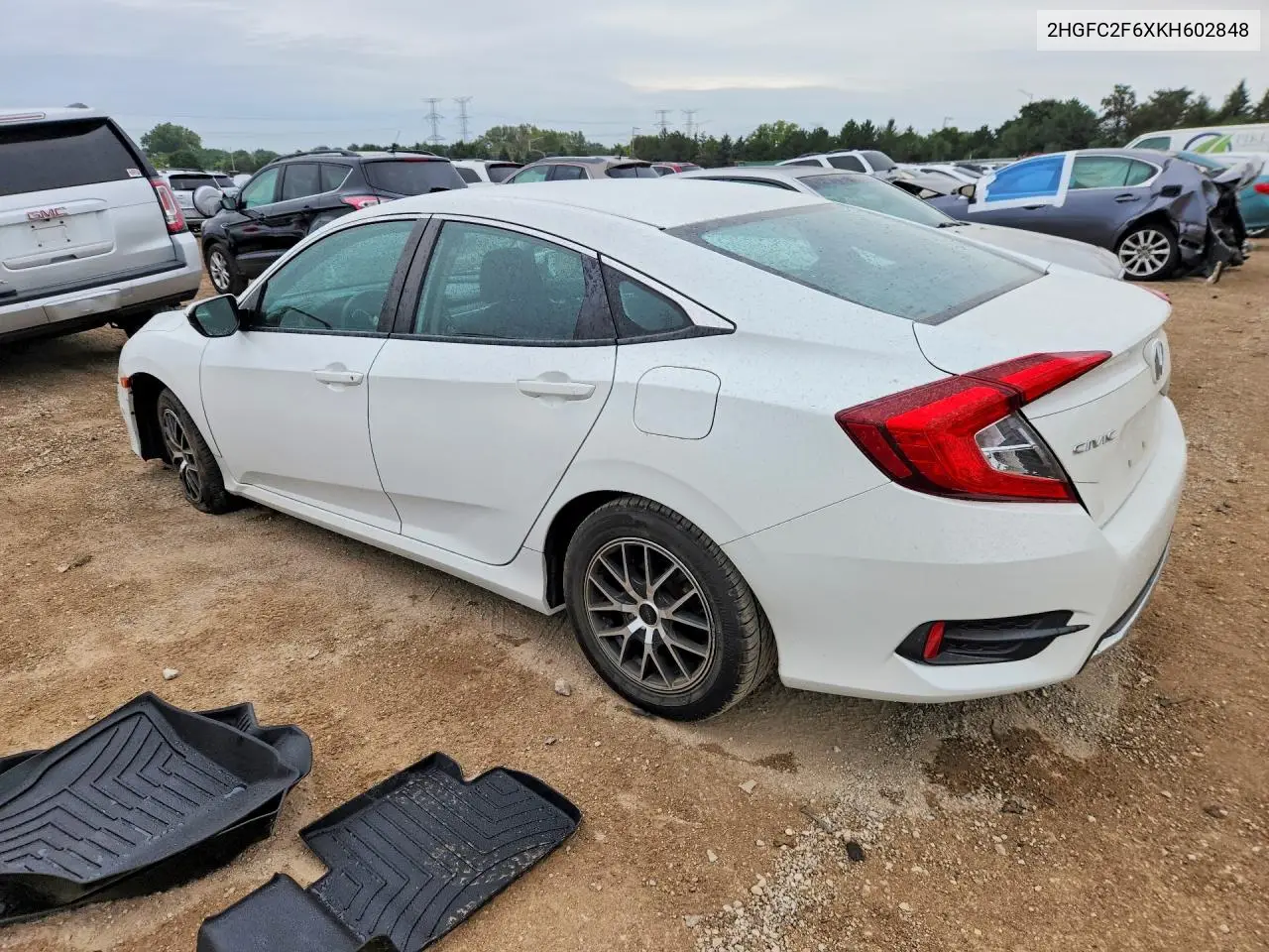 2019 HONDA CIVIC VIN 2HGFC2F6XKH602848 — фото 2