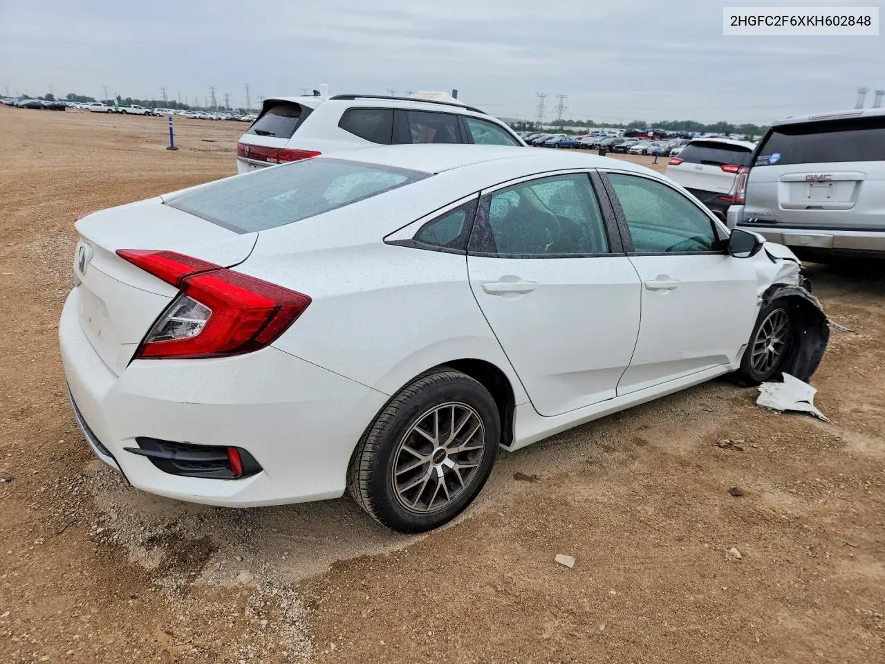 2019 HONDA CIVIC VIN 2HGFC2F6XKH602848 — фото 3