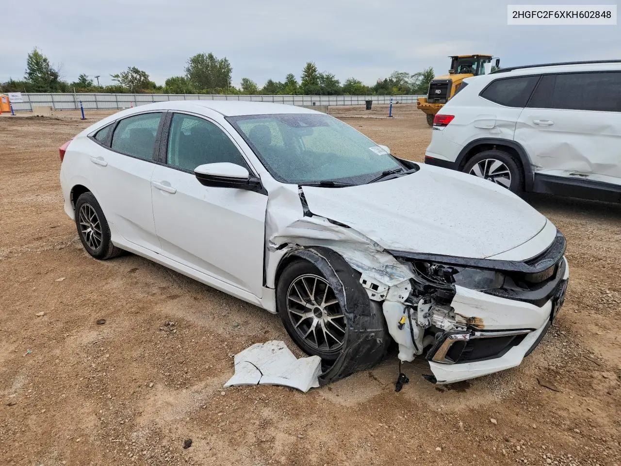 2019 HONDA CIVIC VIN 2HGFC2F6XKH602848 — фото 4