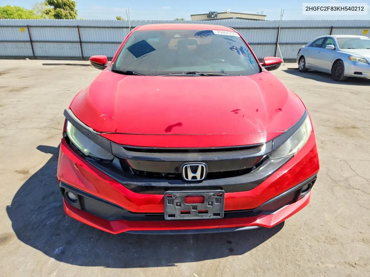 2019 HONDA CIVIC VIN 2HGFC2F83KH540212 — фото 5
