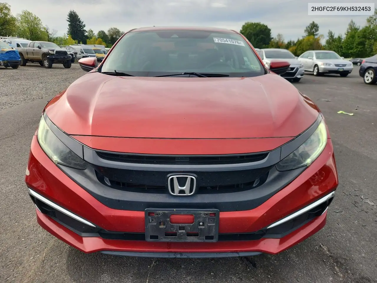 2019 HONDA CIVIC VIN 2HGFC2F69KH532453 — фото 5