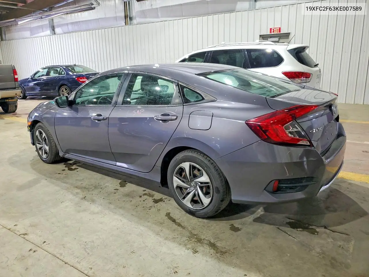 2019 HONDA CIVIC VIN 19XFC2F63KE007589 — фото 2