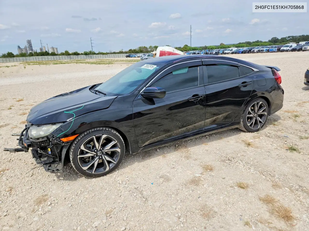 HONDA CIVIC 2019, VIN 2HGFC1E51KH705868