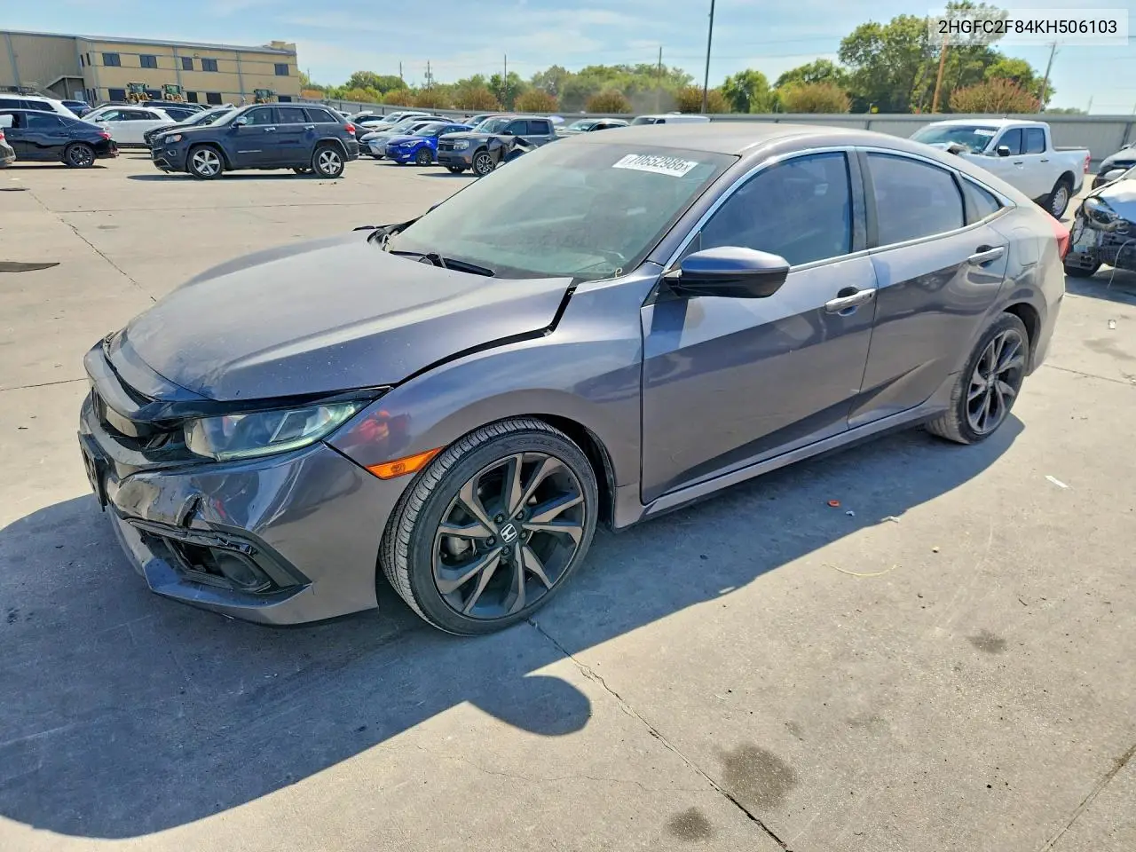 HONDA CIVIC 2019, VIN 2HGFC2F84KH506103
