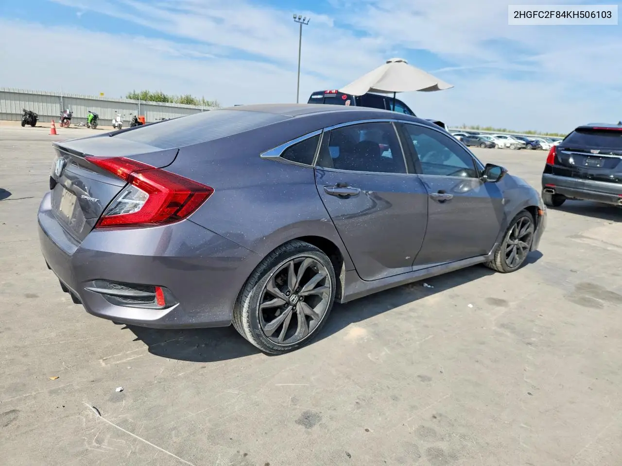 2019 HONDA CIVIC VIN 2HGFC2F84KH506103 — фото 3
