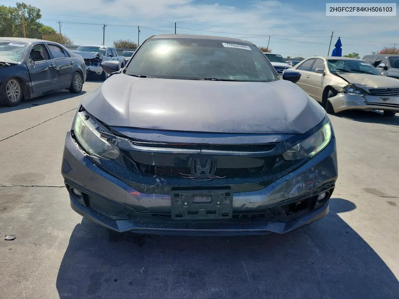 2019 HONDA CIVIC VIN 2HGFC2F84KH506103 — фото 5