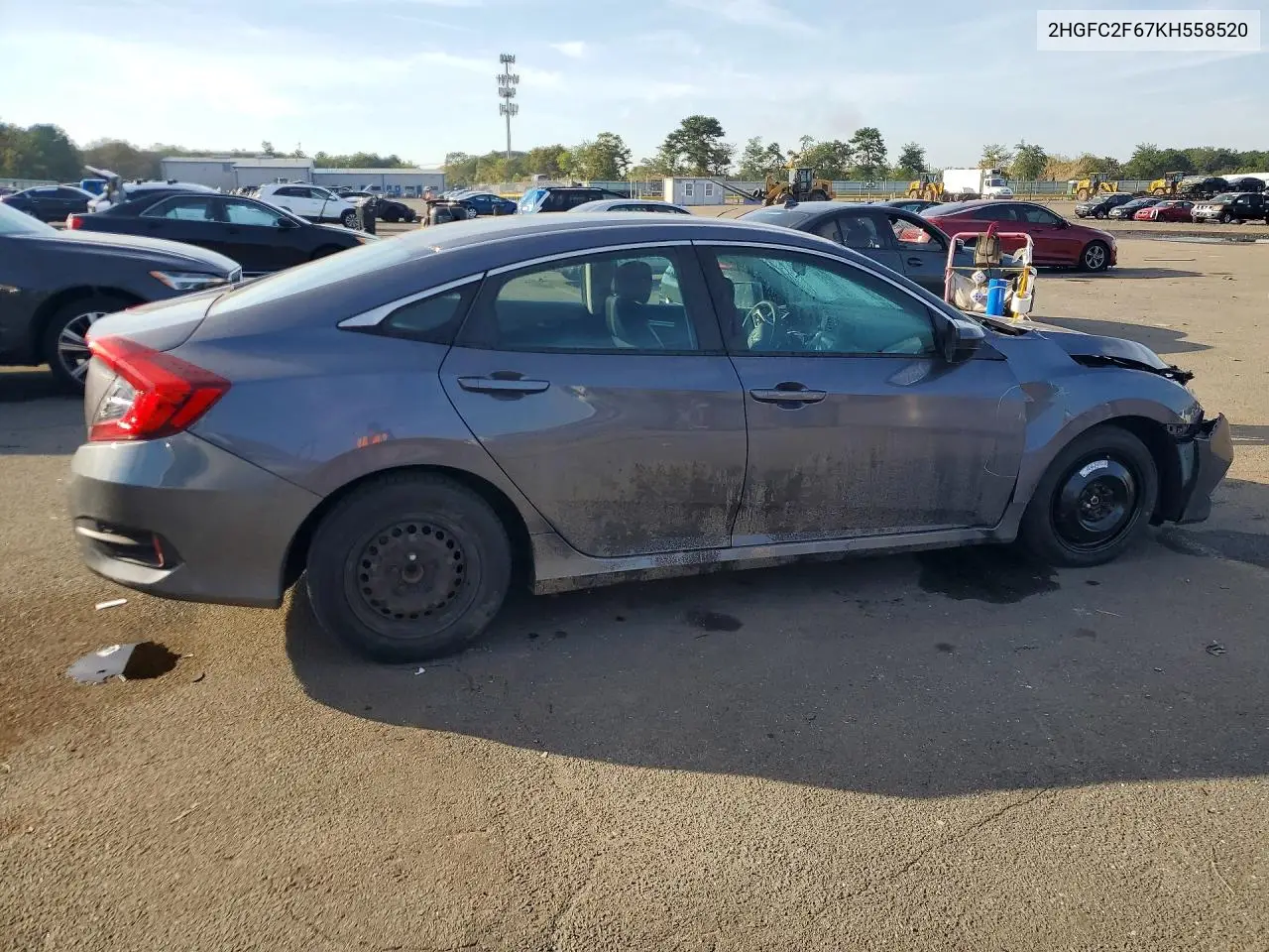 2019 HONDA CIVIC VIN 2HGFC2F67KH558520 — фото 3
