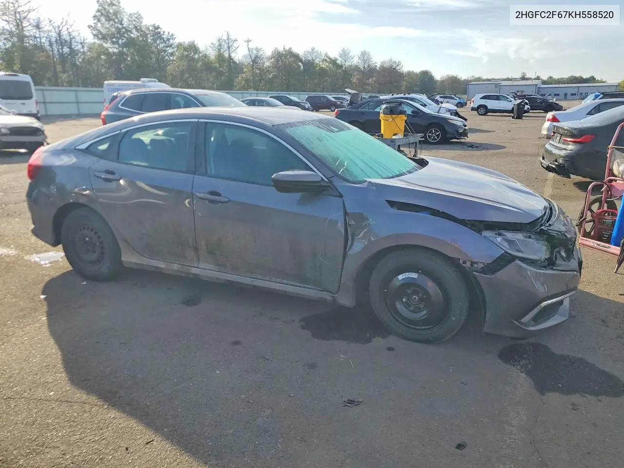2019 HONDA CIVIC VIN 2HGFC2F67KH558520 — фото 4