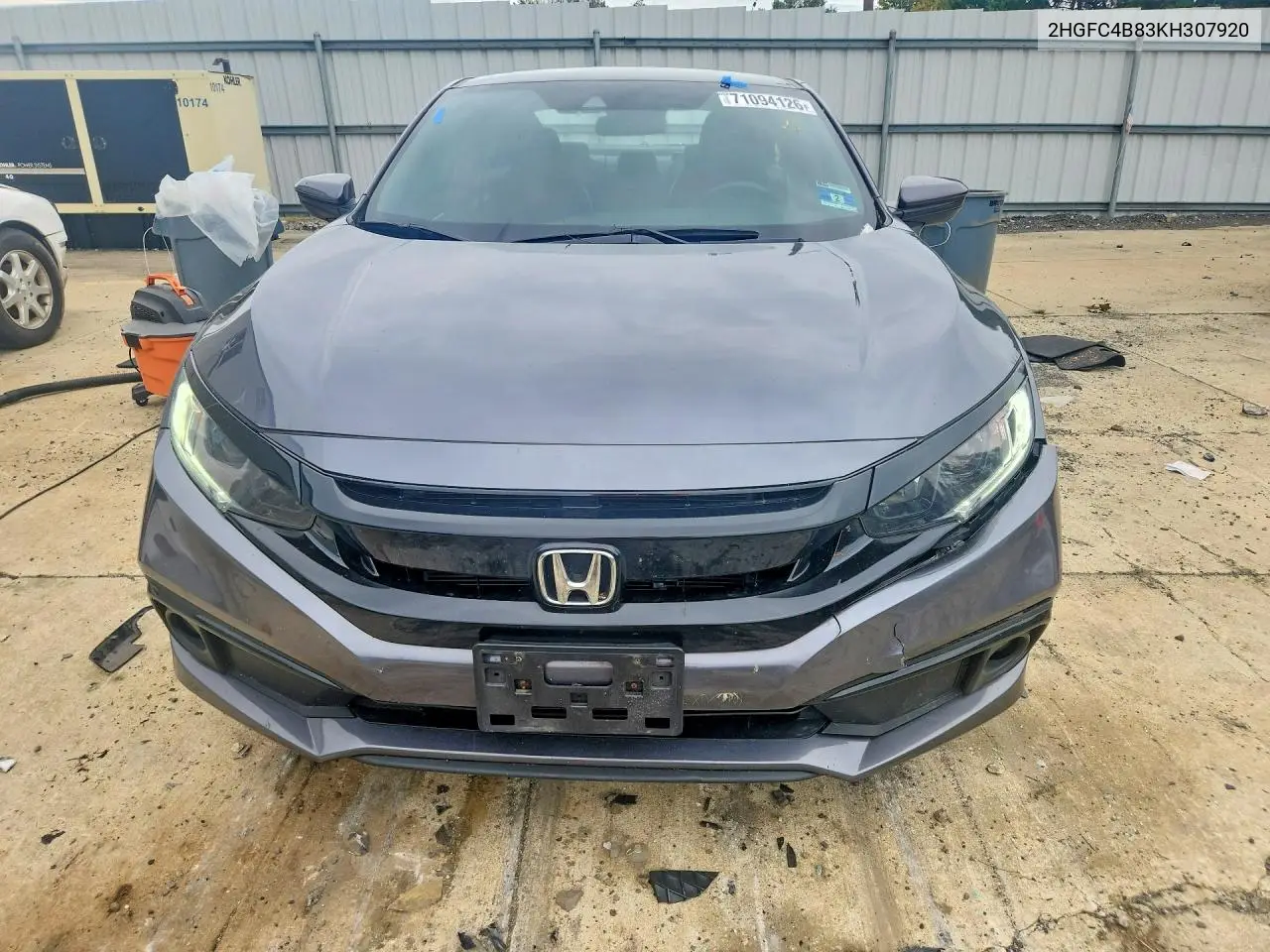 2019 HONDA CIVIC VIN 2HGFC4B83KH307920 — фото 5
