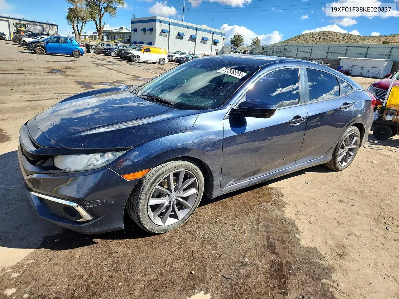 HONDA CIVIC 2019, VIN 19XFC1F38KE020337