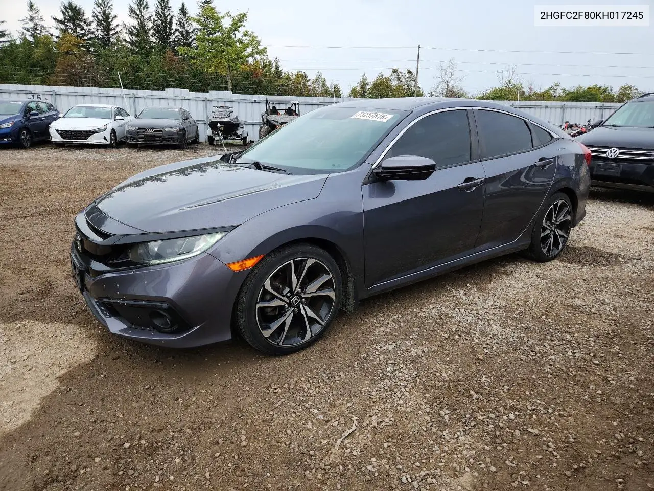 HONDA CIVIC 2019, VIN 2HGFC2F80KH017245