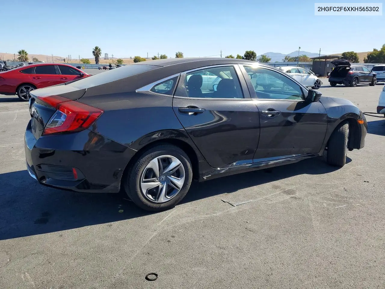 2019 HONDA CIVIC VIN 2HGFC2F6XKH565302 — фото 3
