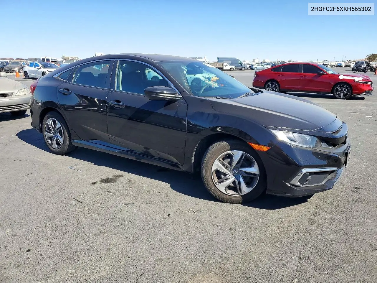 2019 HONDA CIVIC VIN 2HGFC2F6XKH565302 — фото 4