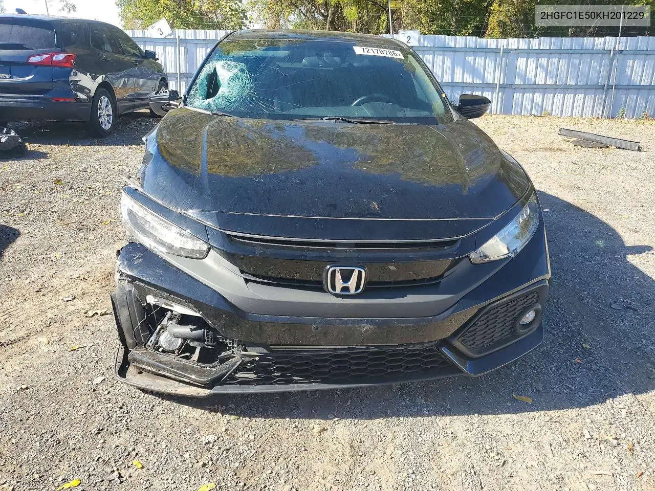 2019 HONDA CIVIC VIN 2HGFC1E50KH201229 — фото 5