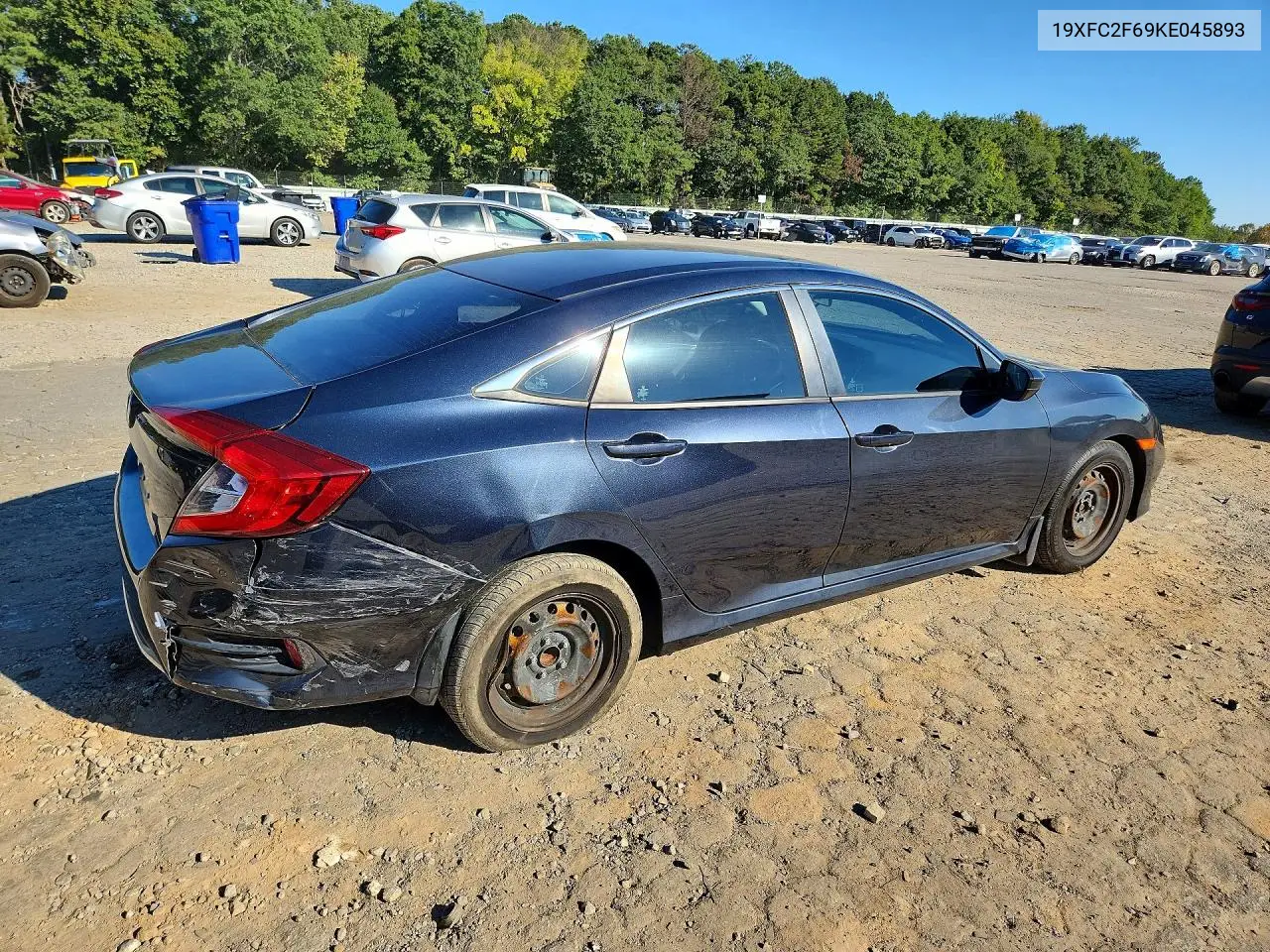 2019 HONDA CIVIC VIN 19XFC2F69KE045893 — фото 3