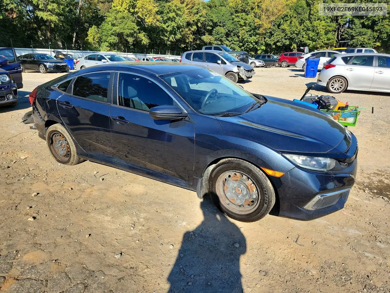 2019 HONDA CIVIC VIN 19XFC2F69KE045893 — фото 4