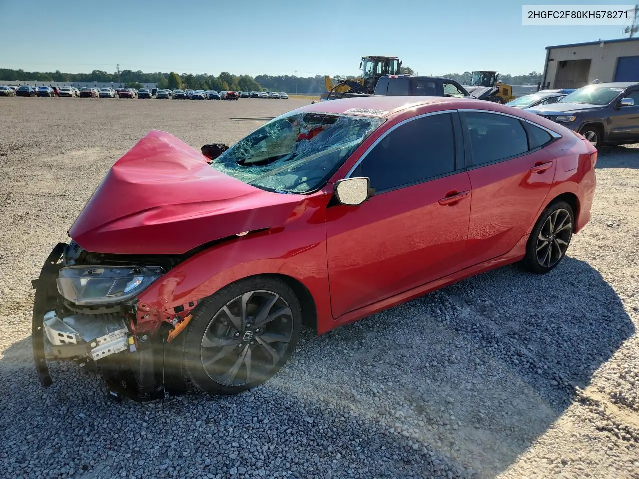 HONDA CIVIC 2019, VIN 2HGFC2F80KH578271