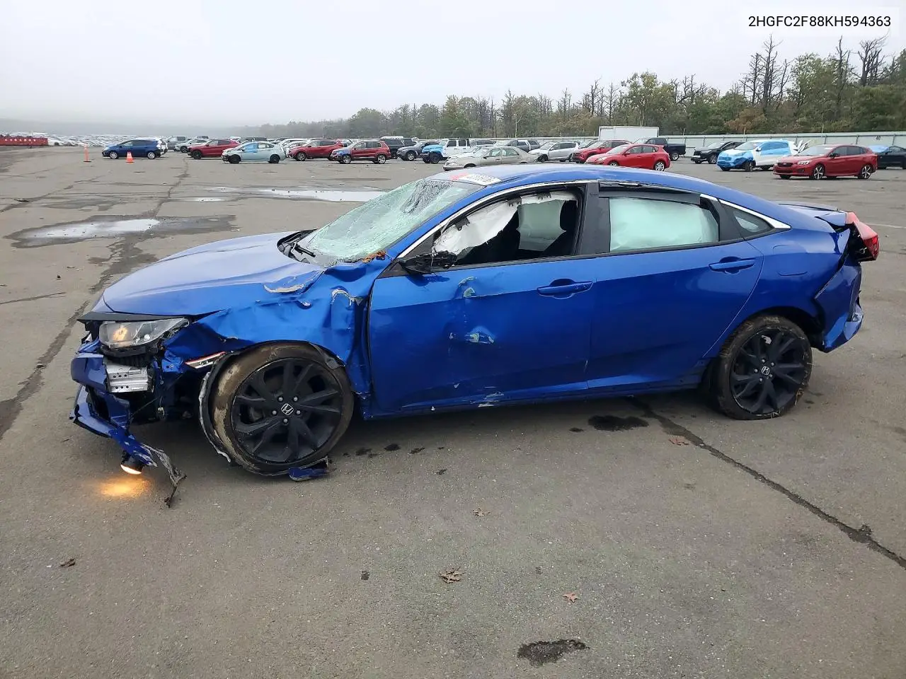 HONDA CIVIC 2019, VIN 2HGFC2F88KH594363