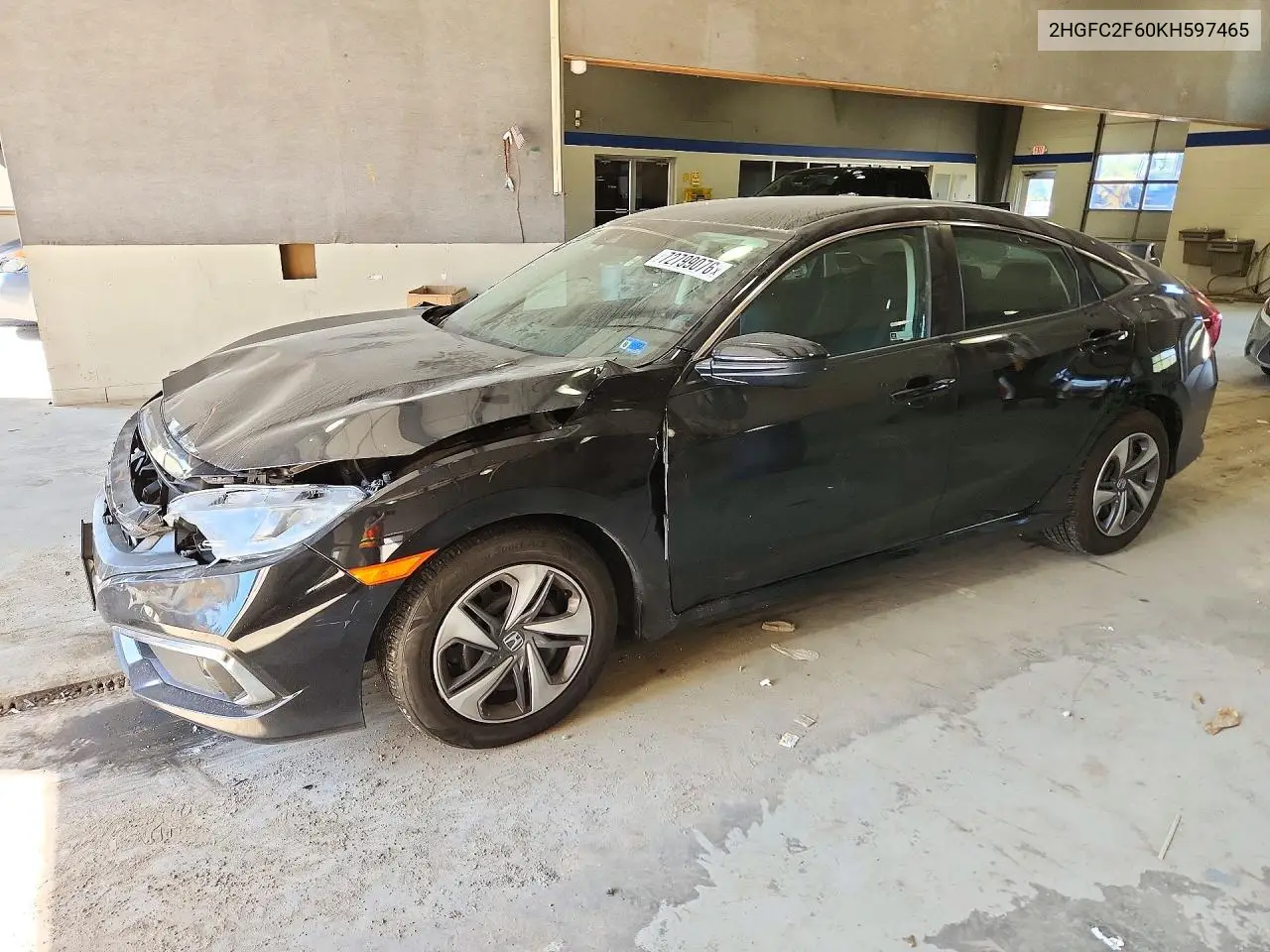 HONDA CIVIC 2019, VIN 2HGFC2F60KH597465