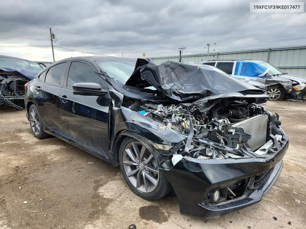 2019 HONDA CIVIC VIN 19XFC1F39KE017477 — фото 4