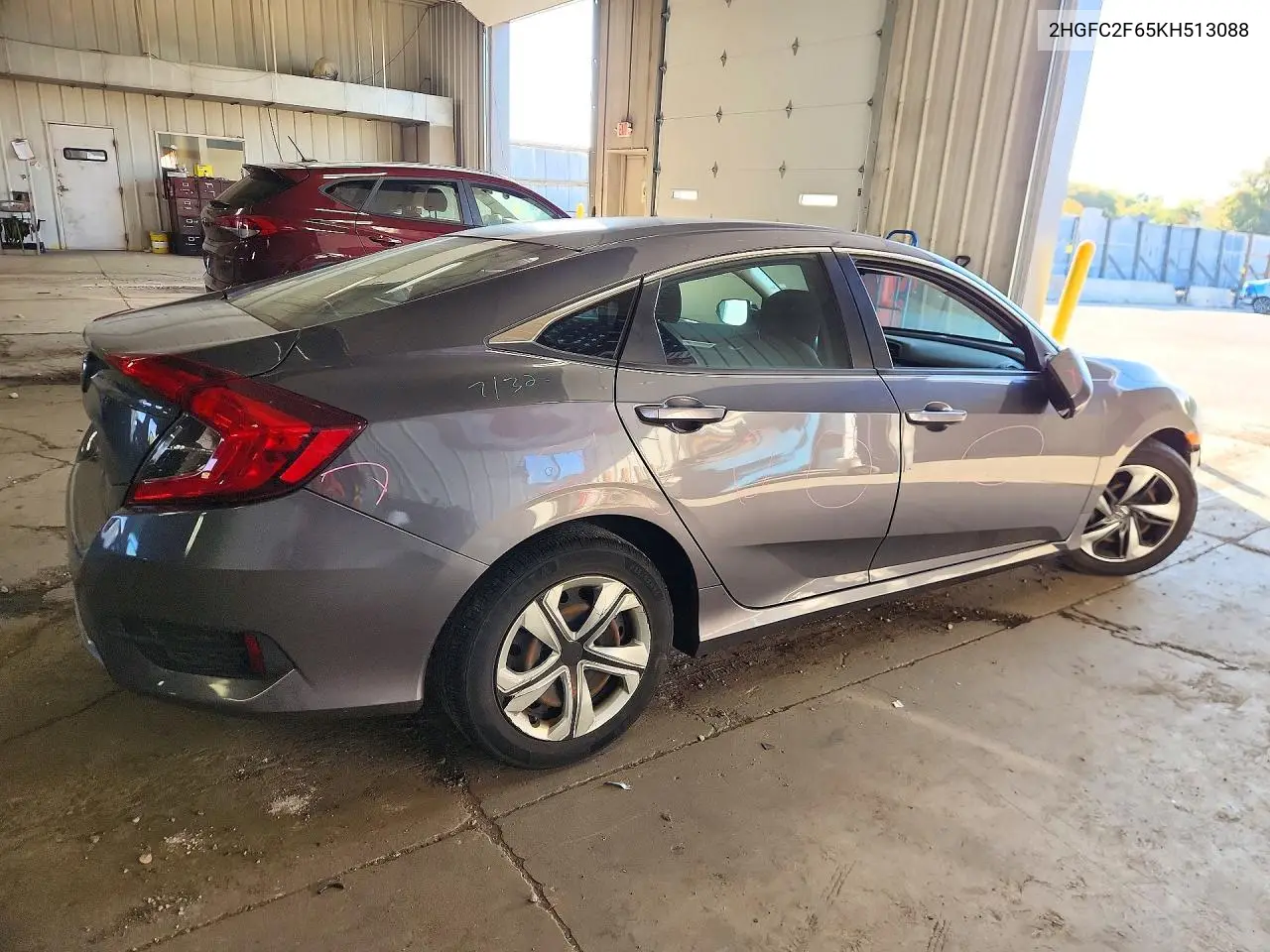 2019 HONDA CIVIC VIN 2HGFC2F65KH513088 — фото 3