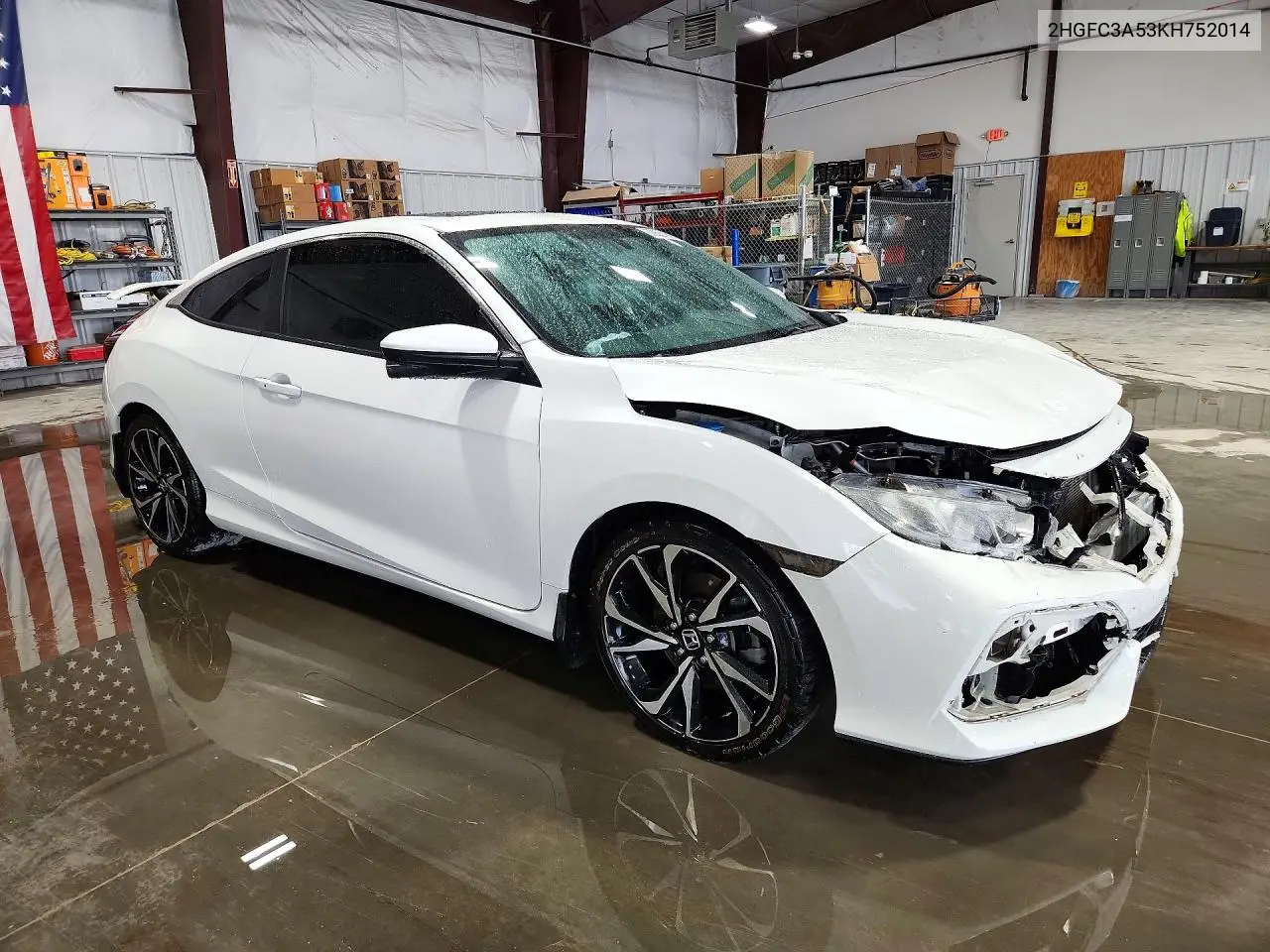 2019 HONDA CIVIC VIN 2HGFC3A53KH752014 — фото 4