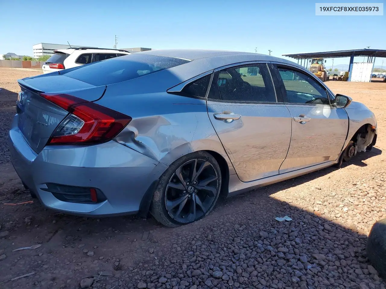 2019 HONDA CIVIC VIN 19XFC2F8XKE035973 — фото 3