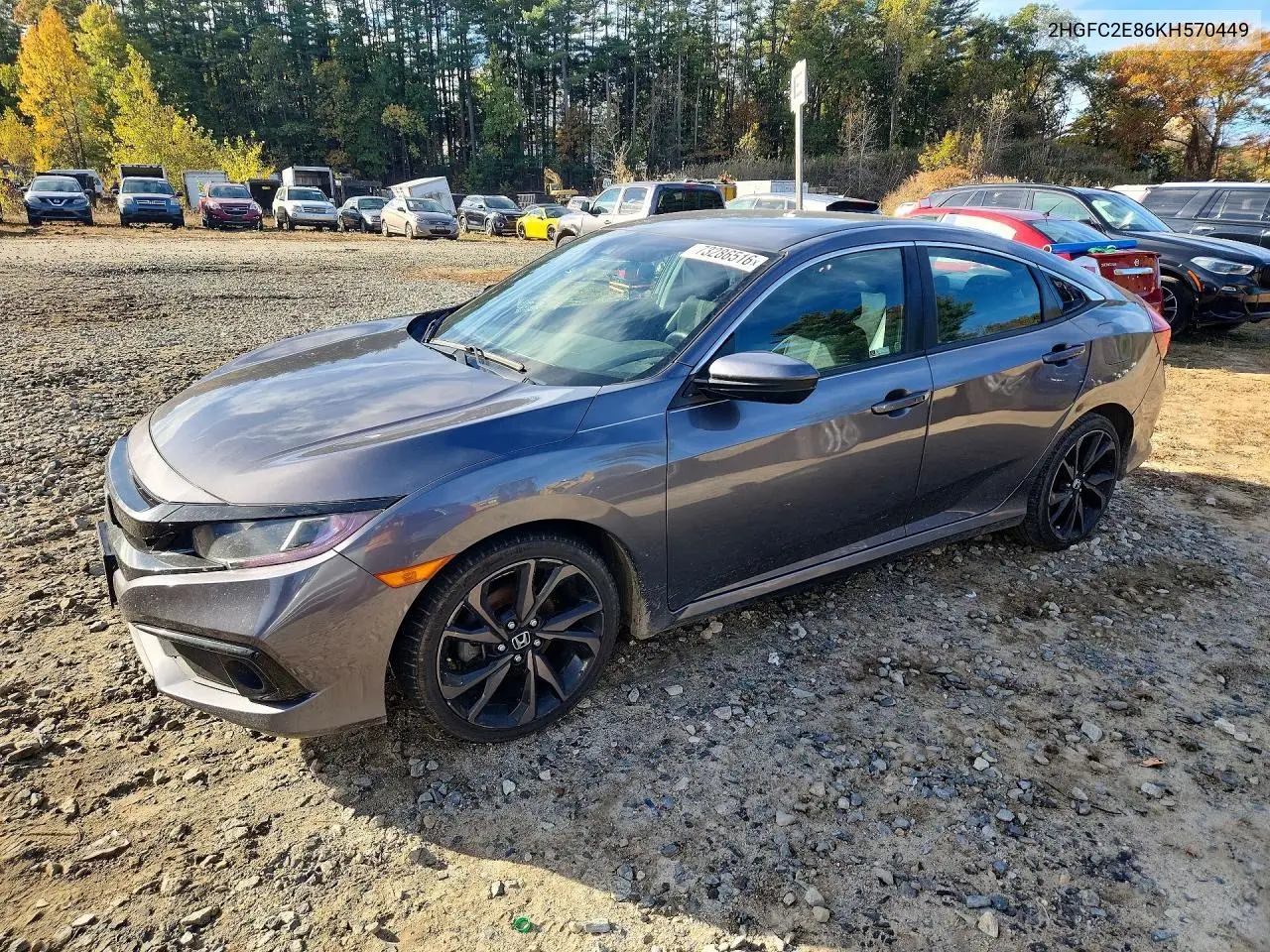 HONDA CIVIC 2019, VIN 2HGFC2E86KH570449