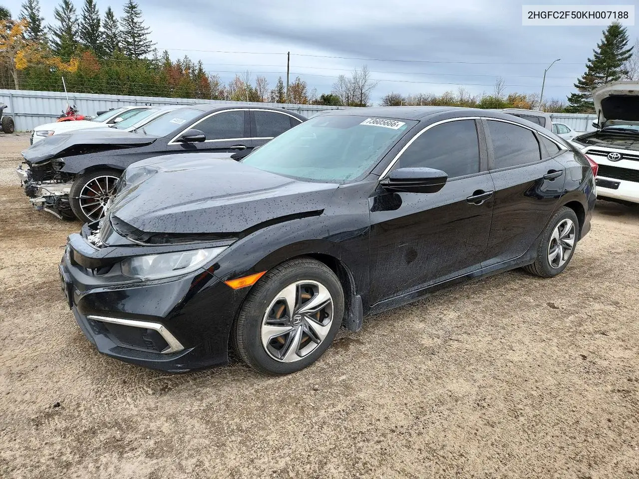 HONDA CIVIC 2019, VIN 2HGFC2F50KH007188