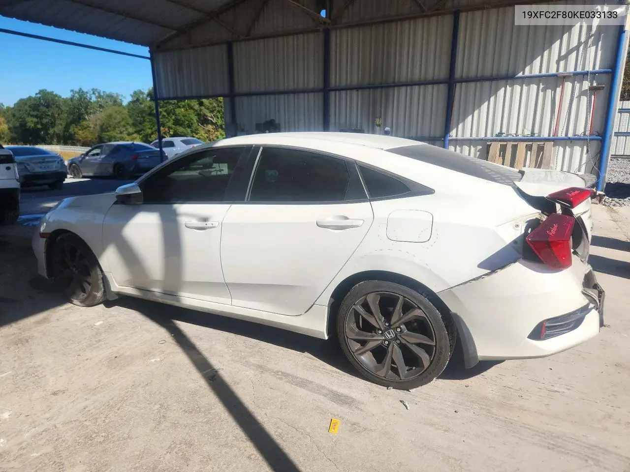2019 HONDA CIVIC VIN 19XFC2F80KE033133 — фото 2