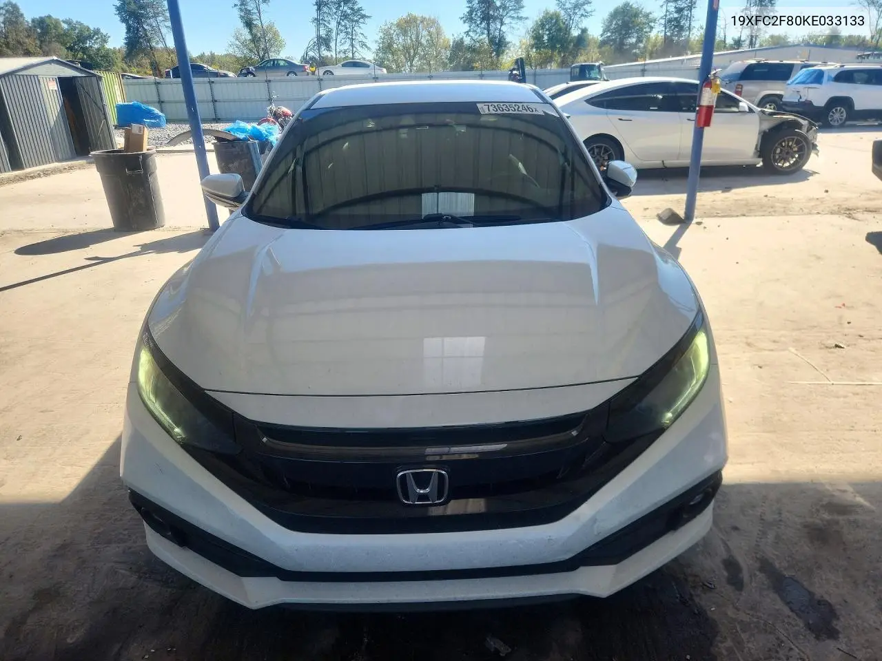 2019 HONDA CIVIC VIN 19XFC2F80KE033133 — фото 5