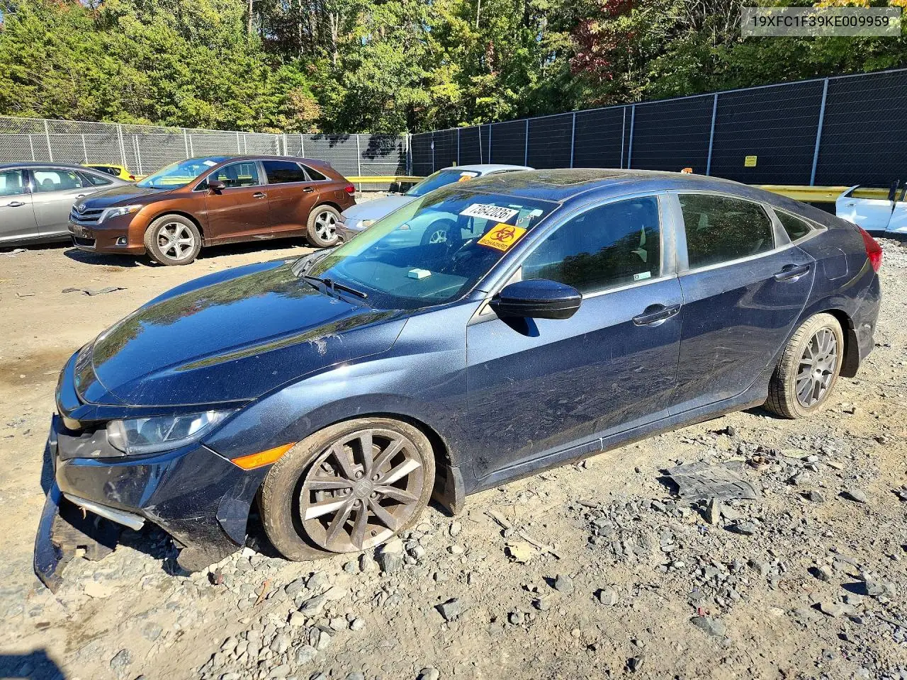 HONDA CIVIC 2019, VIN 19XFC1F39KE009959