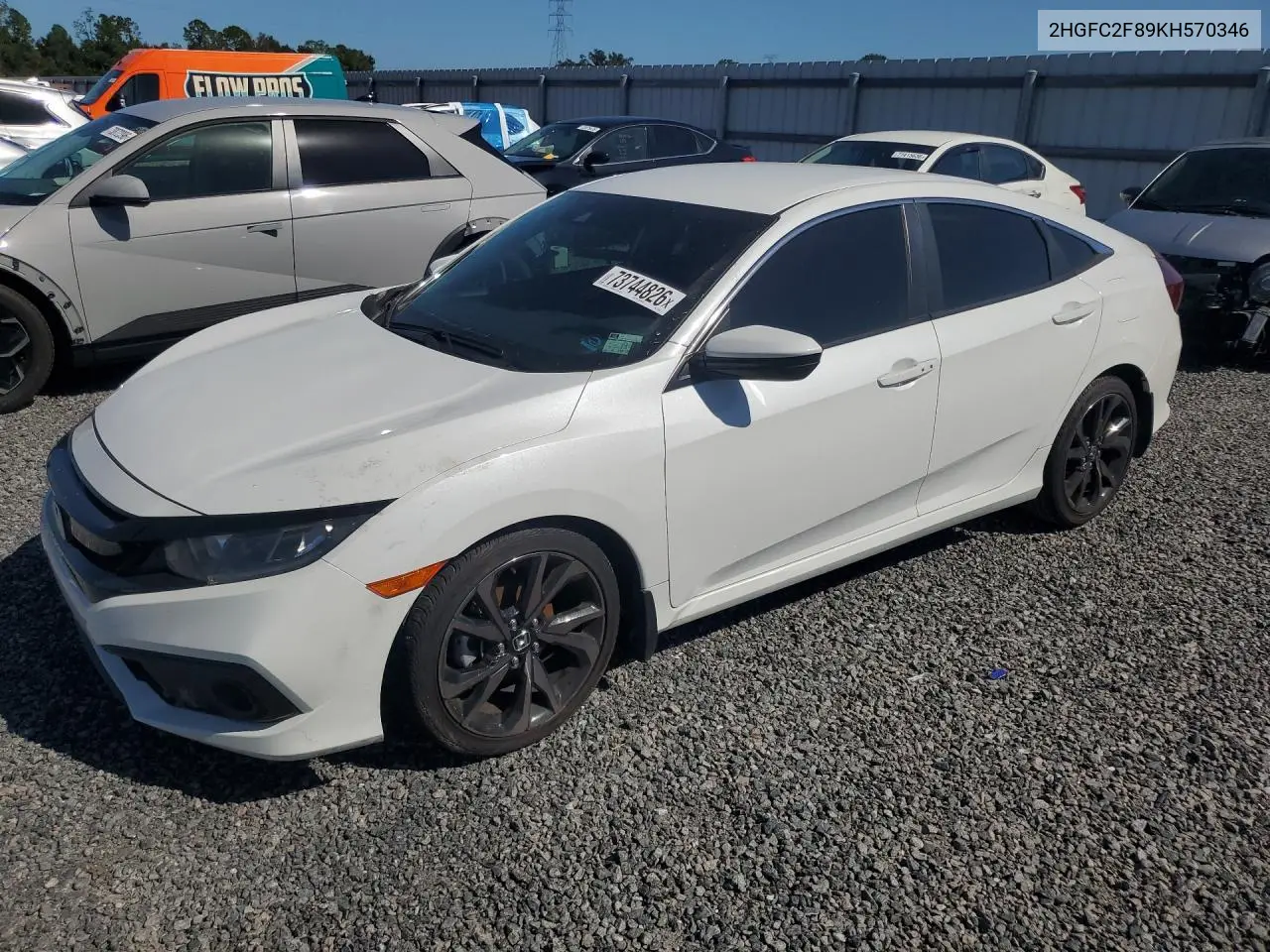 HONDA CIVIC 2019, VIN 2HGFC2F89KH570346