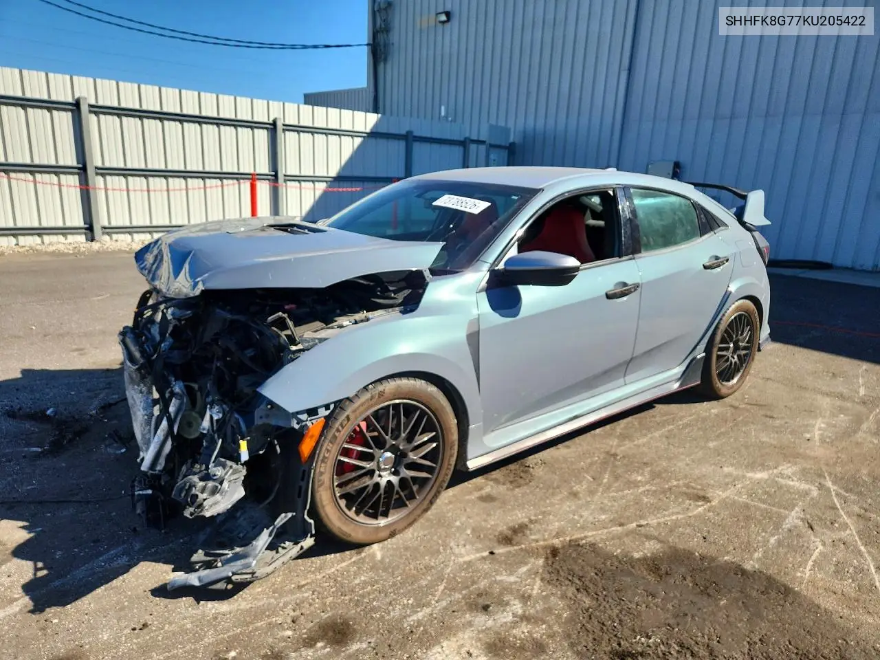 HONDA CIVIC 2019, VIN SHHFK8G77KU205422