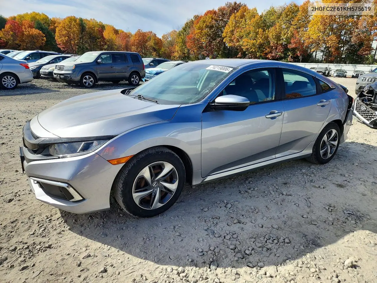 HONDA CIVIC 2019, VIN 2HGFC2F61KH575619