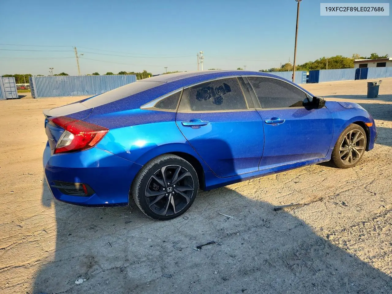 2020 HONDA CIVIC VIN 19XFC2F89LE027686 — фото 3